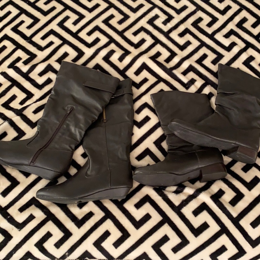 Two for one! Like new dark brown boots